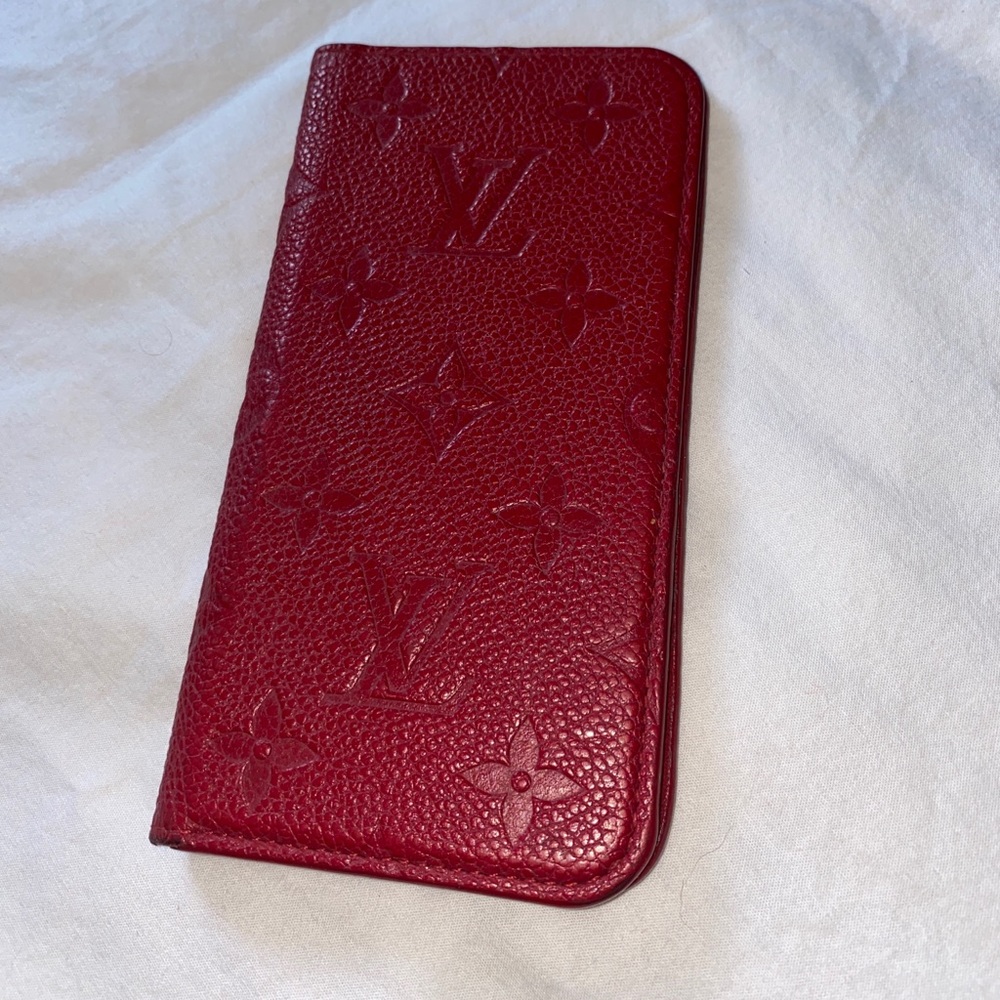 Red Louis Vuitton Phone Case